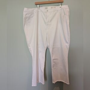 J. Jill White Kick Flare Ankle Jeans